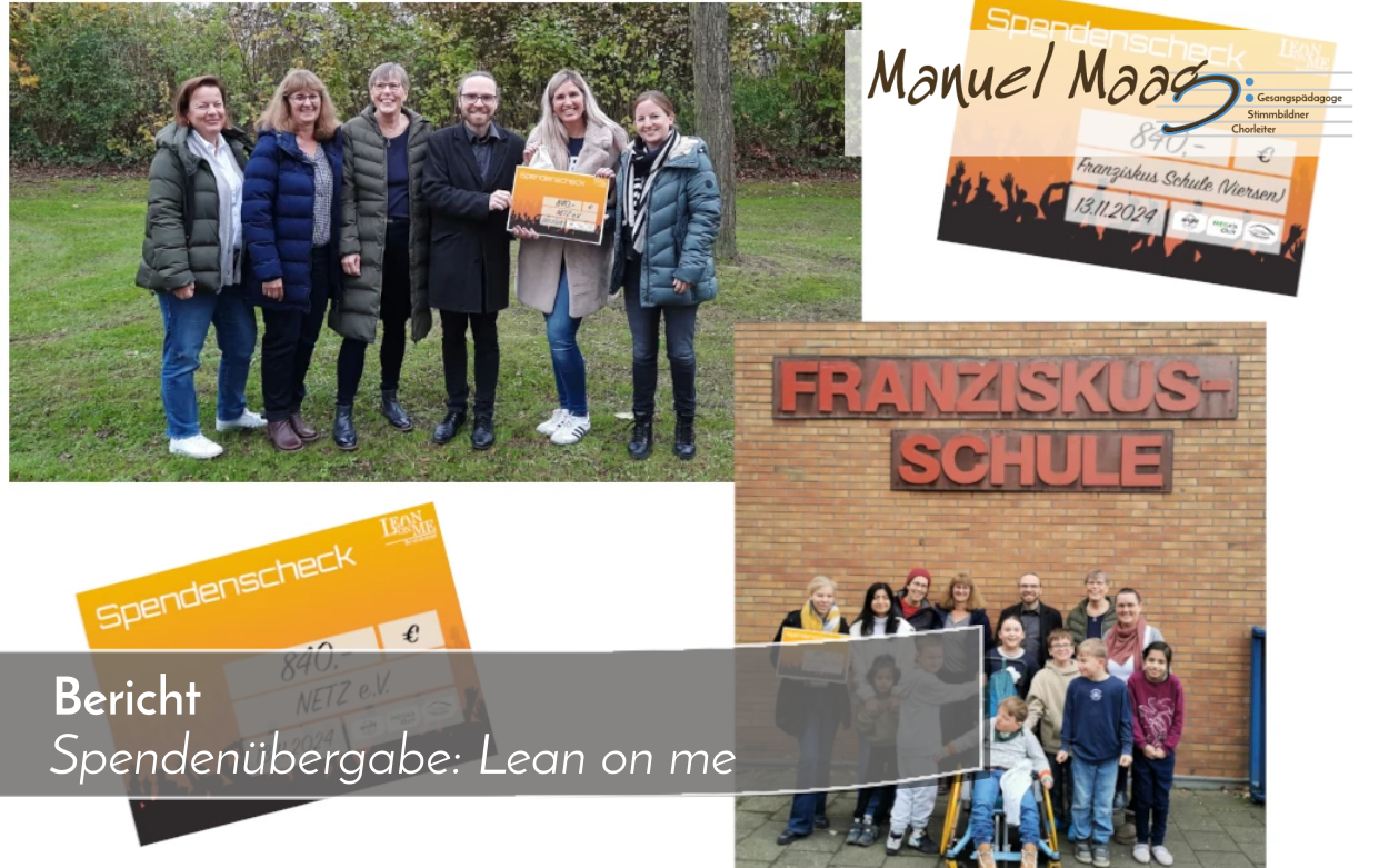 Spendenübergabe: Lean on me